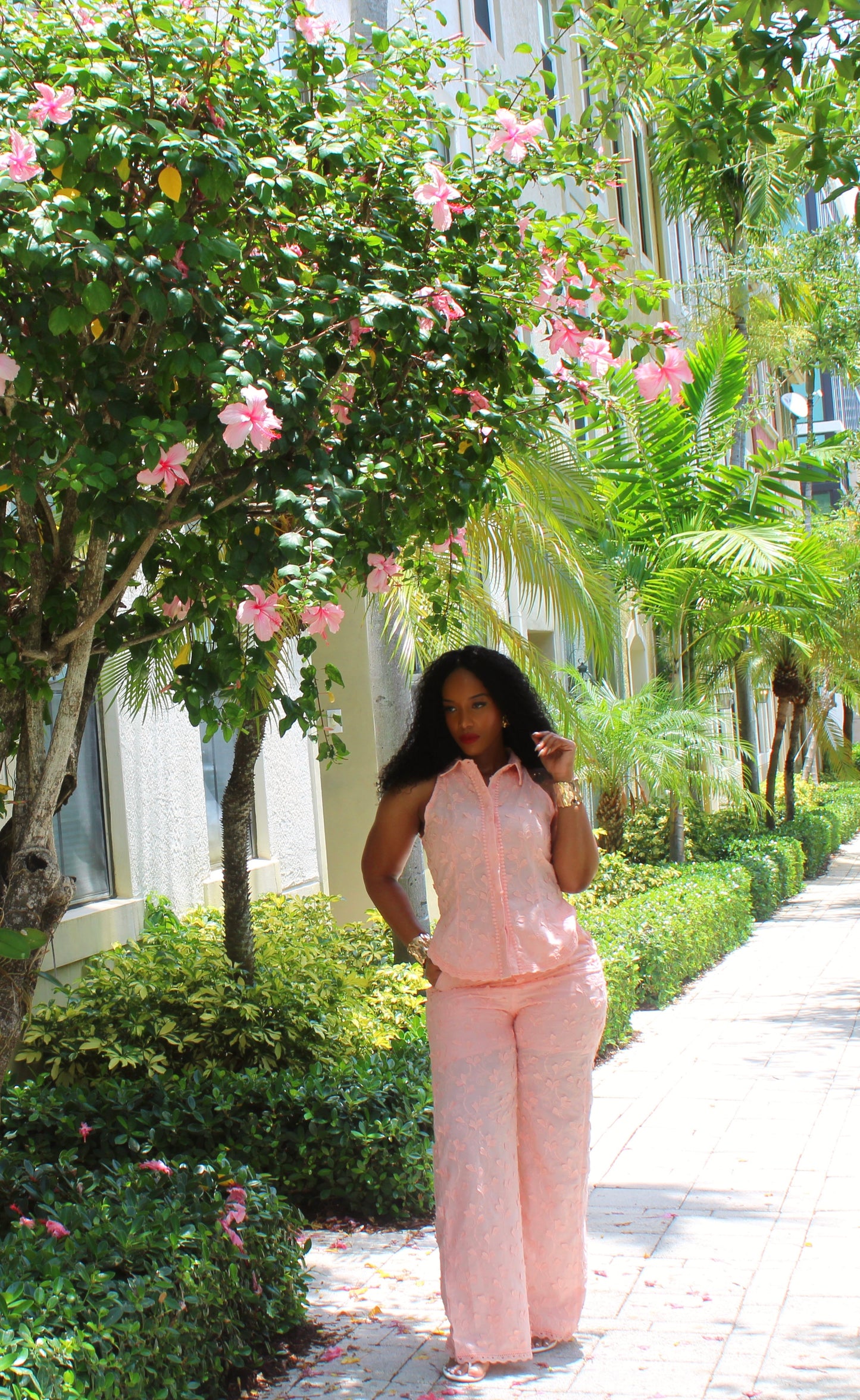 Peach Elegance Two-Piece Set