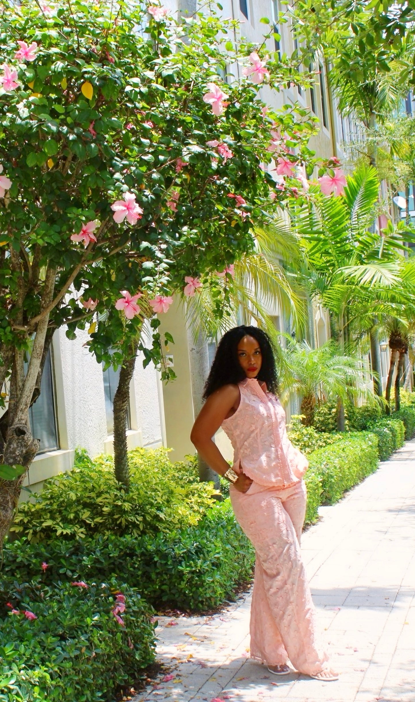 Peach Elegance Two-Piece Set