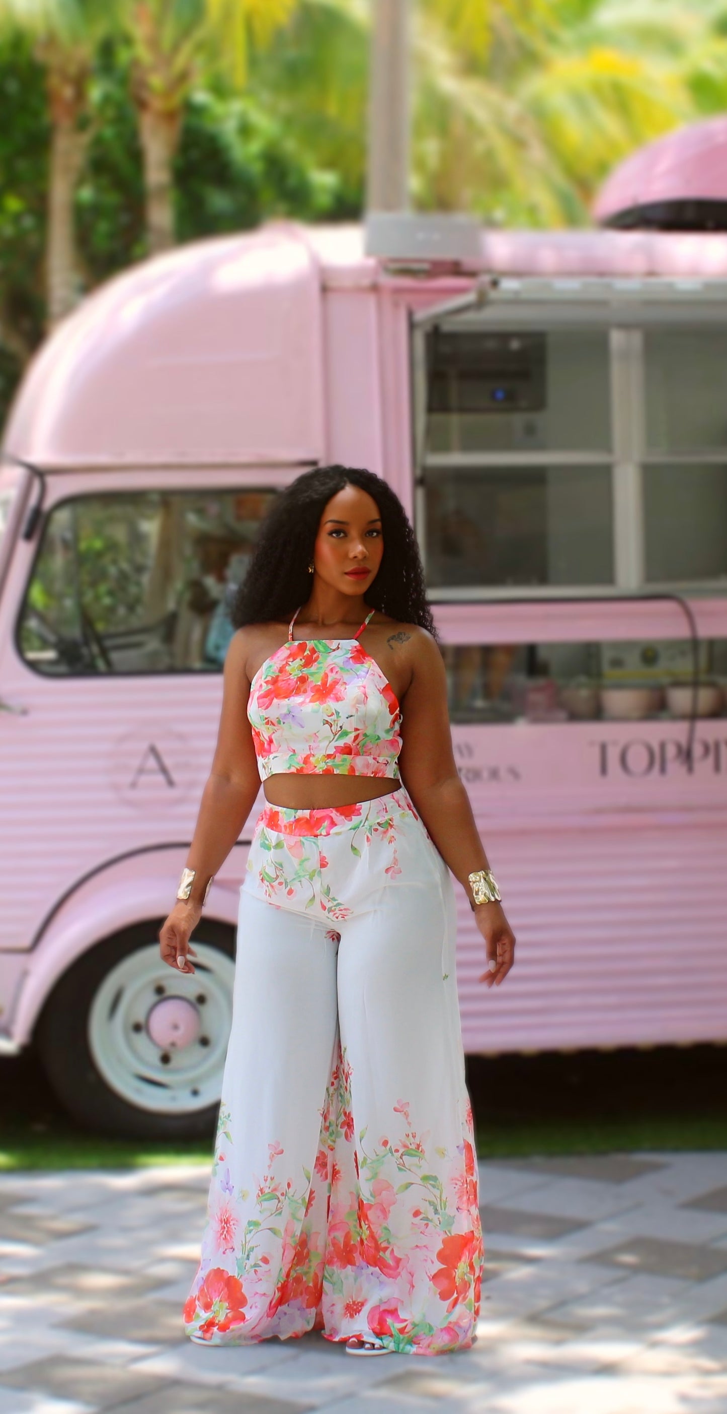 Sunset Bloom Two-Piece Set