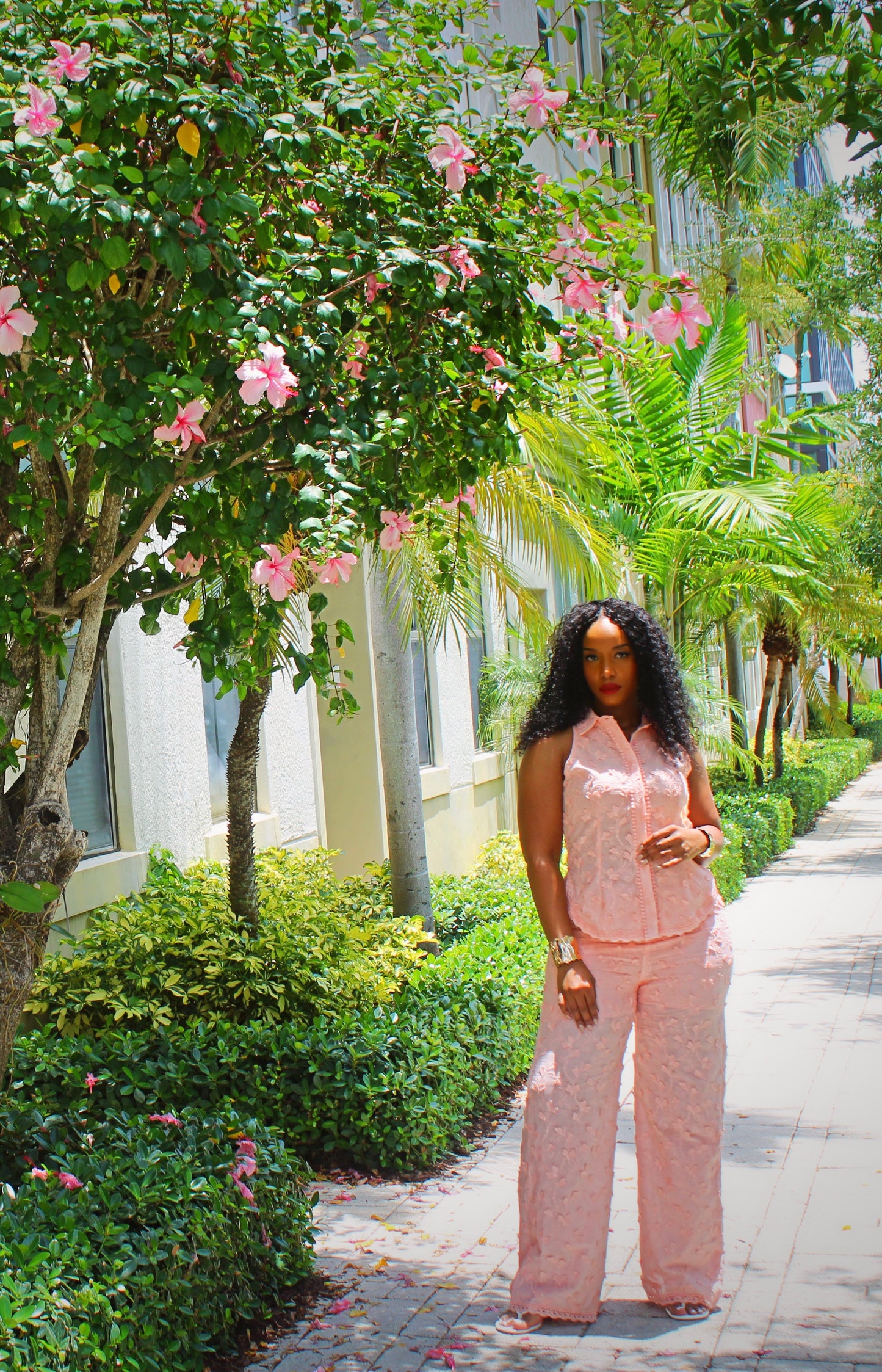 Peach Elegance Two-Piece Set