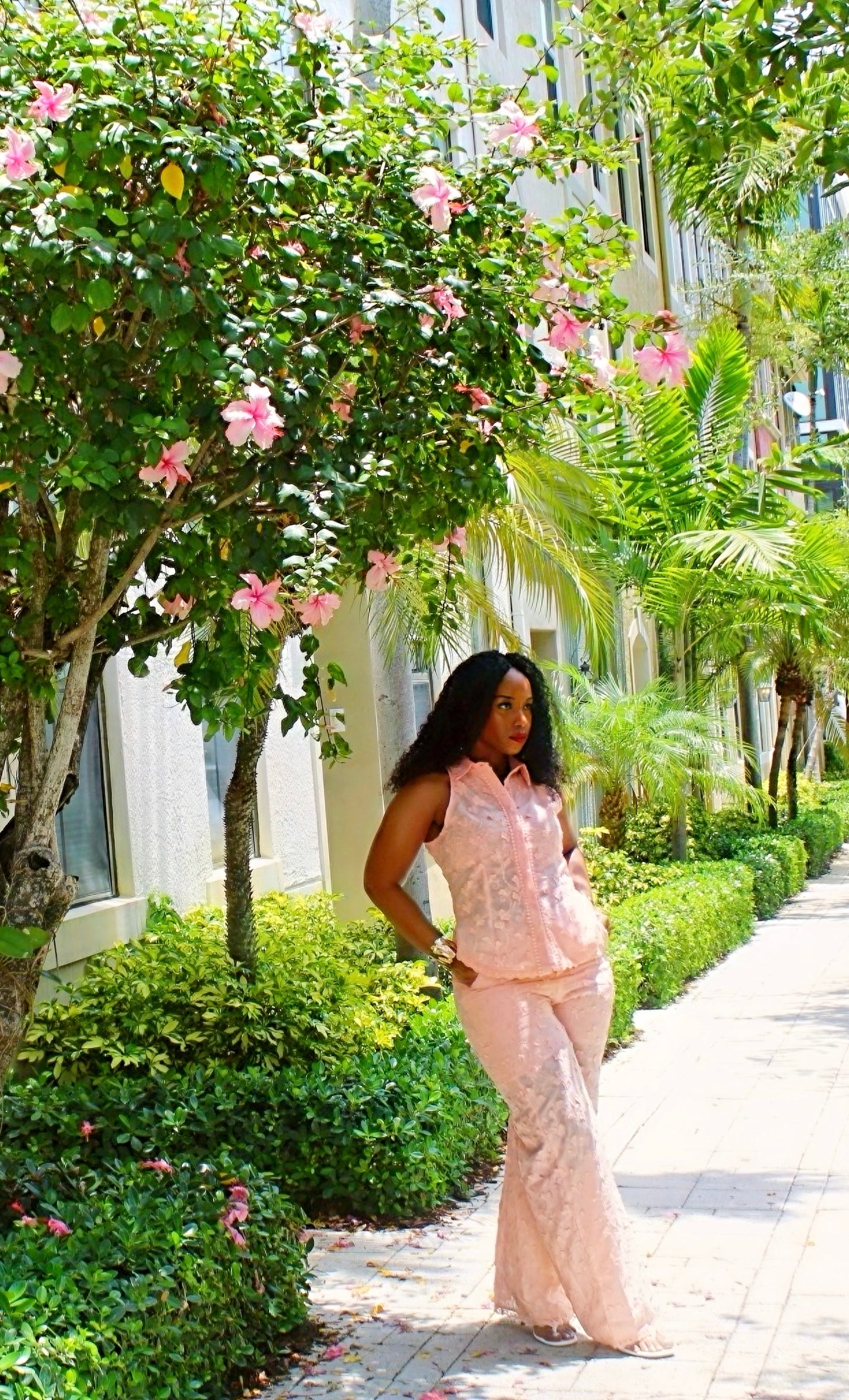 Peach Elegance Two-Piece Set