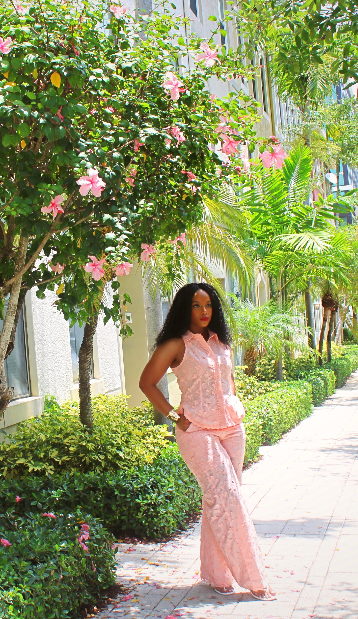 Peach Elegance Two-Piece Set