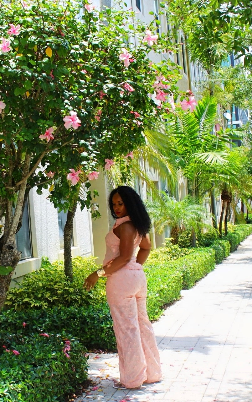 Peach Elegance Two-Piece Set