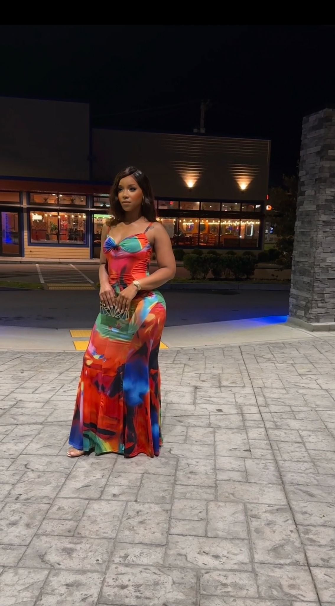 Electric Nights Maxi-dress