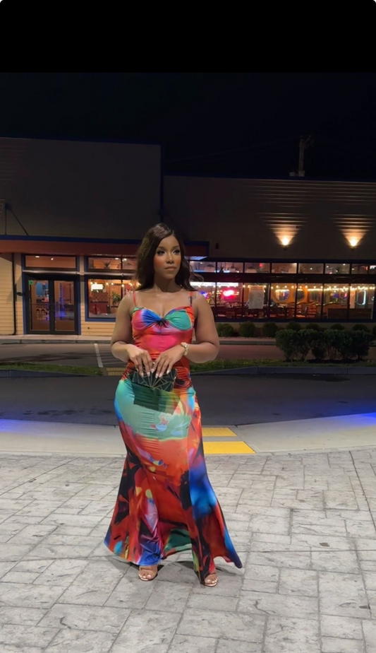 Electric Nights Maxi-dress