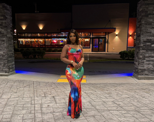 Electric Nights Maxi-dress